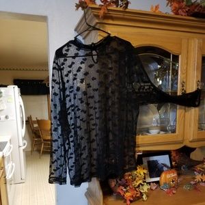 Lane Bryant lace heart top